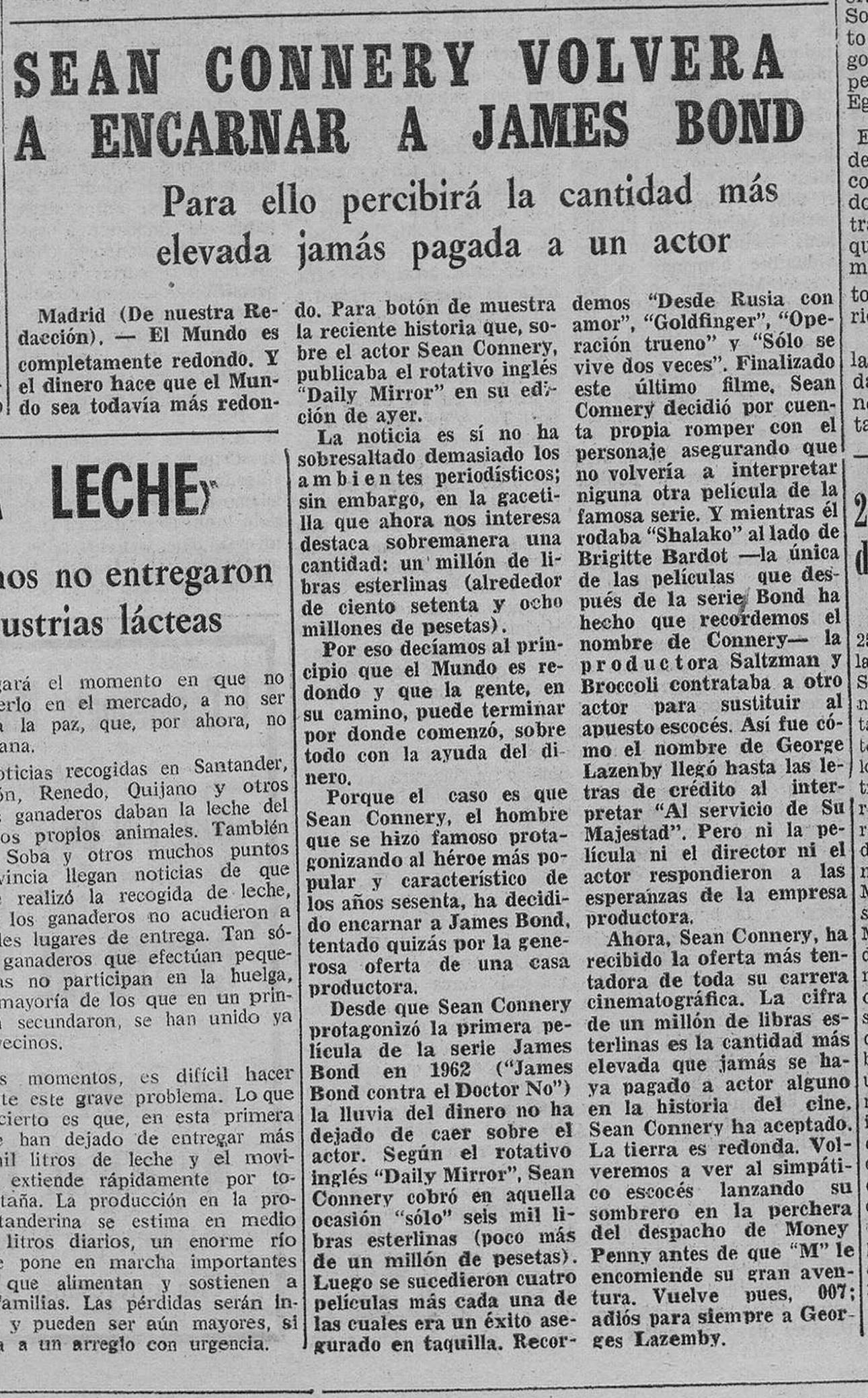 07 1971 03 05 Diario de Burgos Regreso Connery
