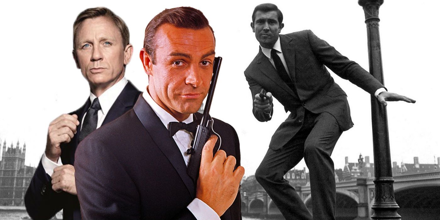 Daniel Craig Sean Connery and George Lazenby as James Bond