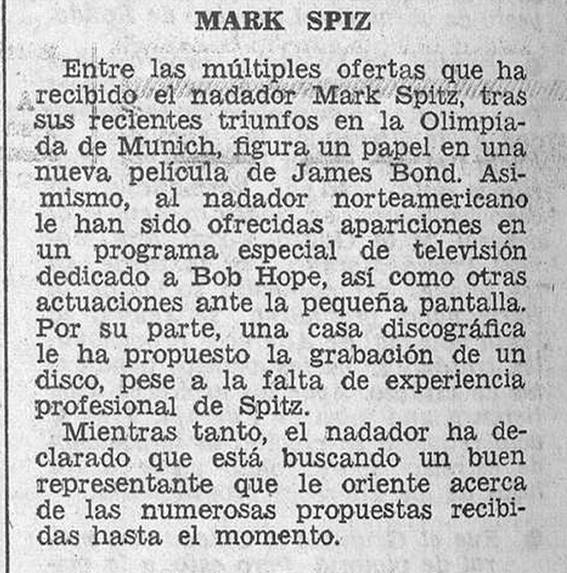 08 1972 Hoja del Lunes de Madrid Mark Spitz