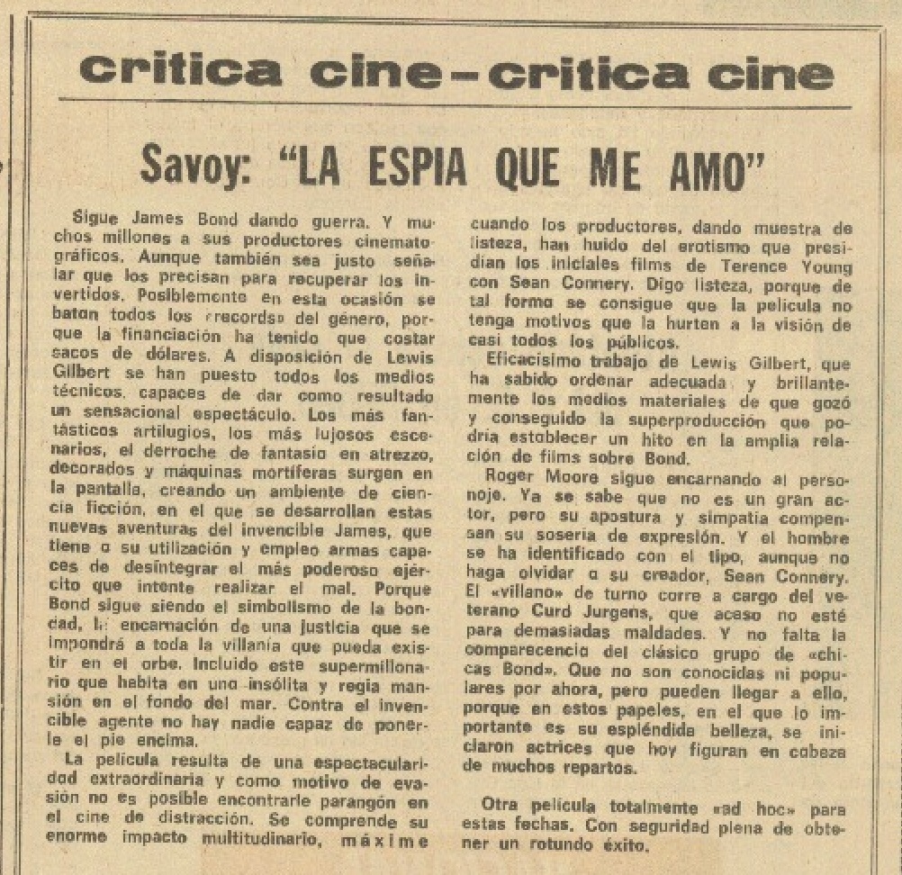 10 1977 12 24 La Voz de Espana San Sebastian 31 Critica