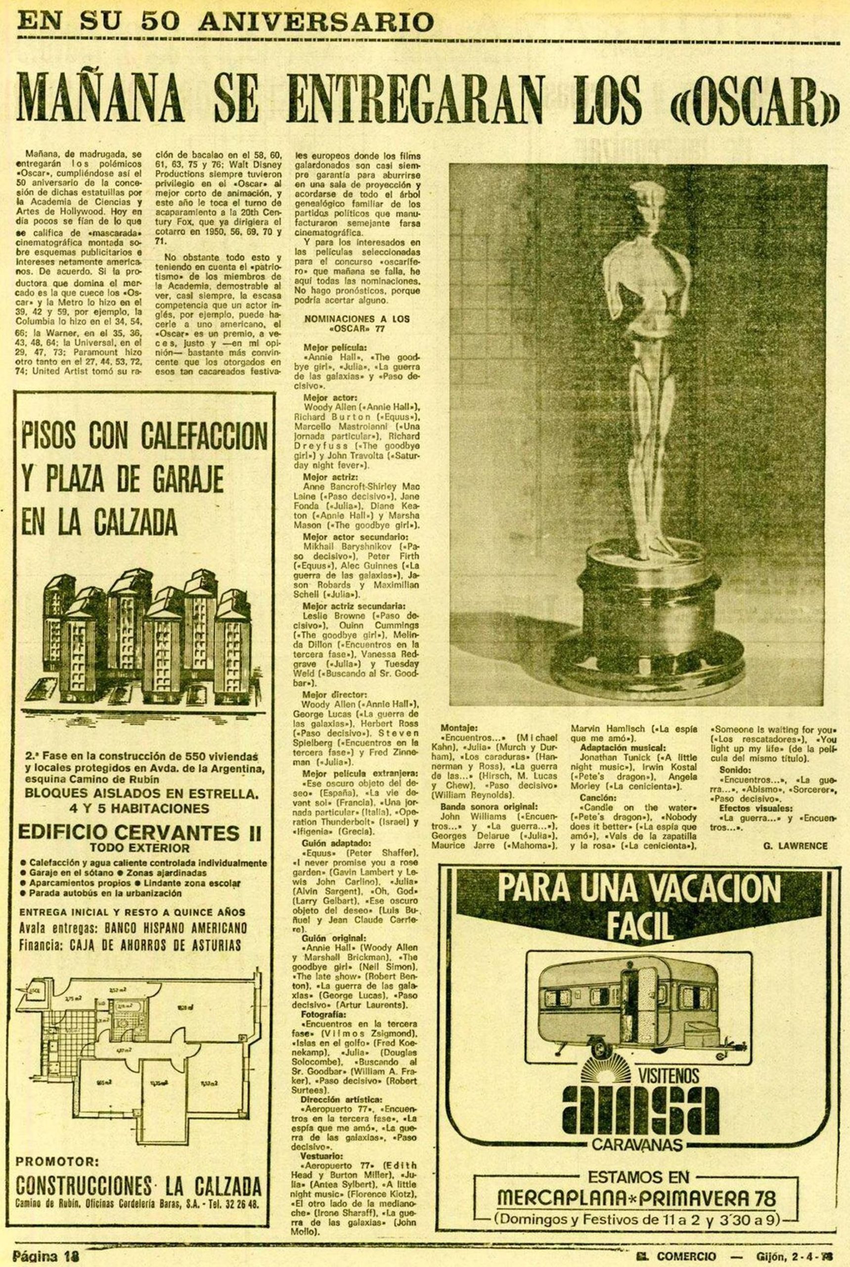 10 1978 04 02 El Comercio Gijon 18 Oscar cancion scaled