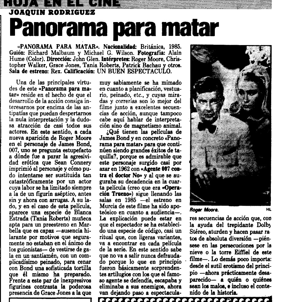 14 1985 08 12 Hoja del Lunes de Murcia 25 Critica