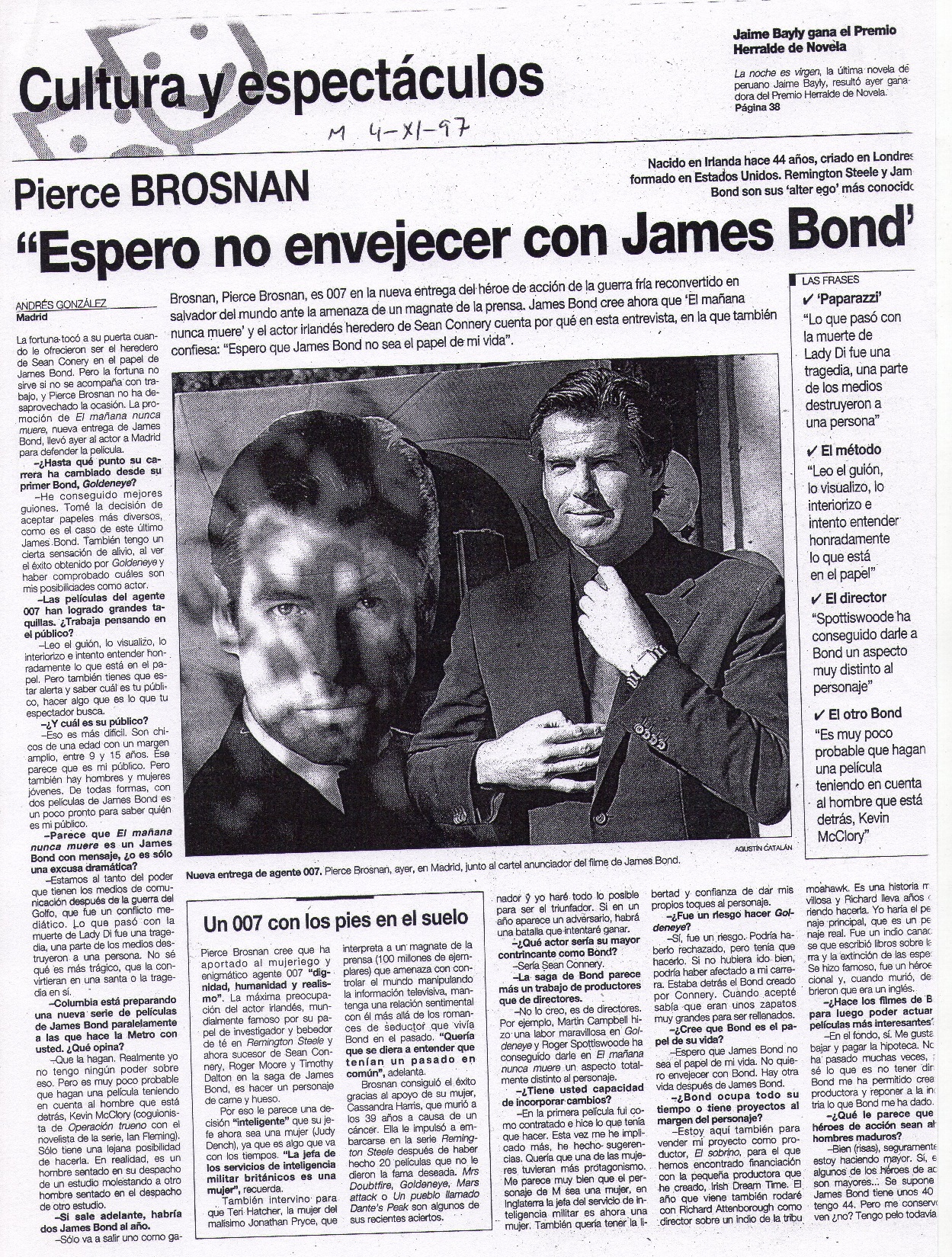 18 1997 11 04 El Periodico de Aragon Pierce Brosnan