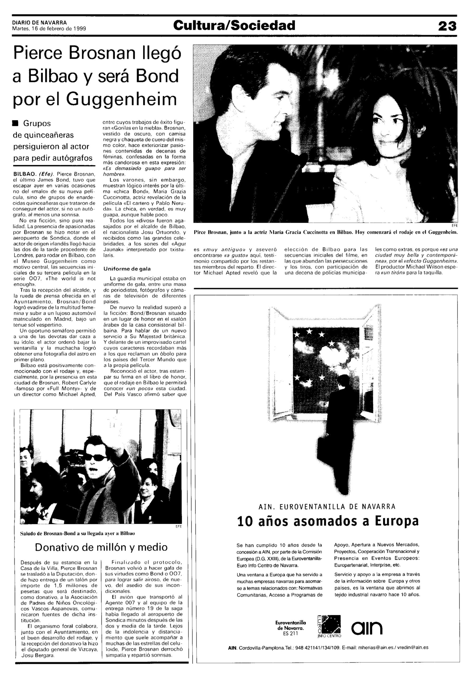 19 1999 02 16 Diario de Navarra 23 Rodaje Bilbao scaled