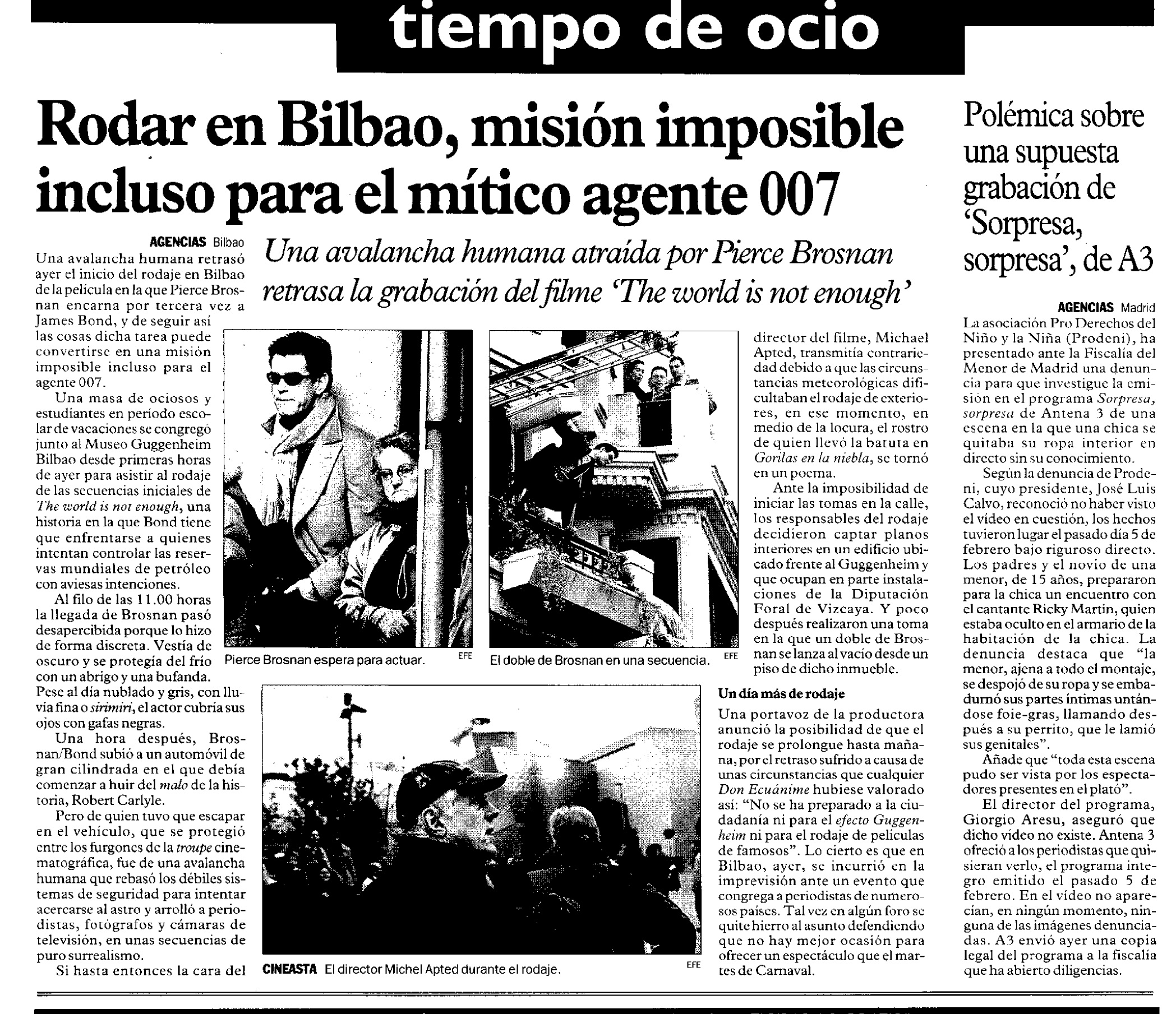 19 1999 02 17 Diario de Noticias Navarra 59 Rodaje Bilbao