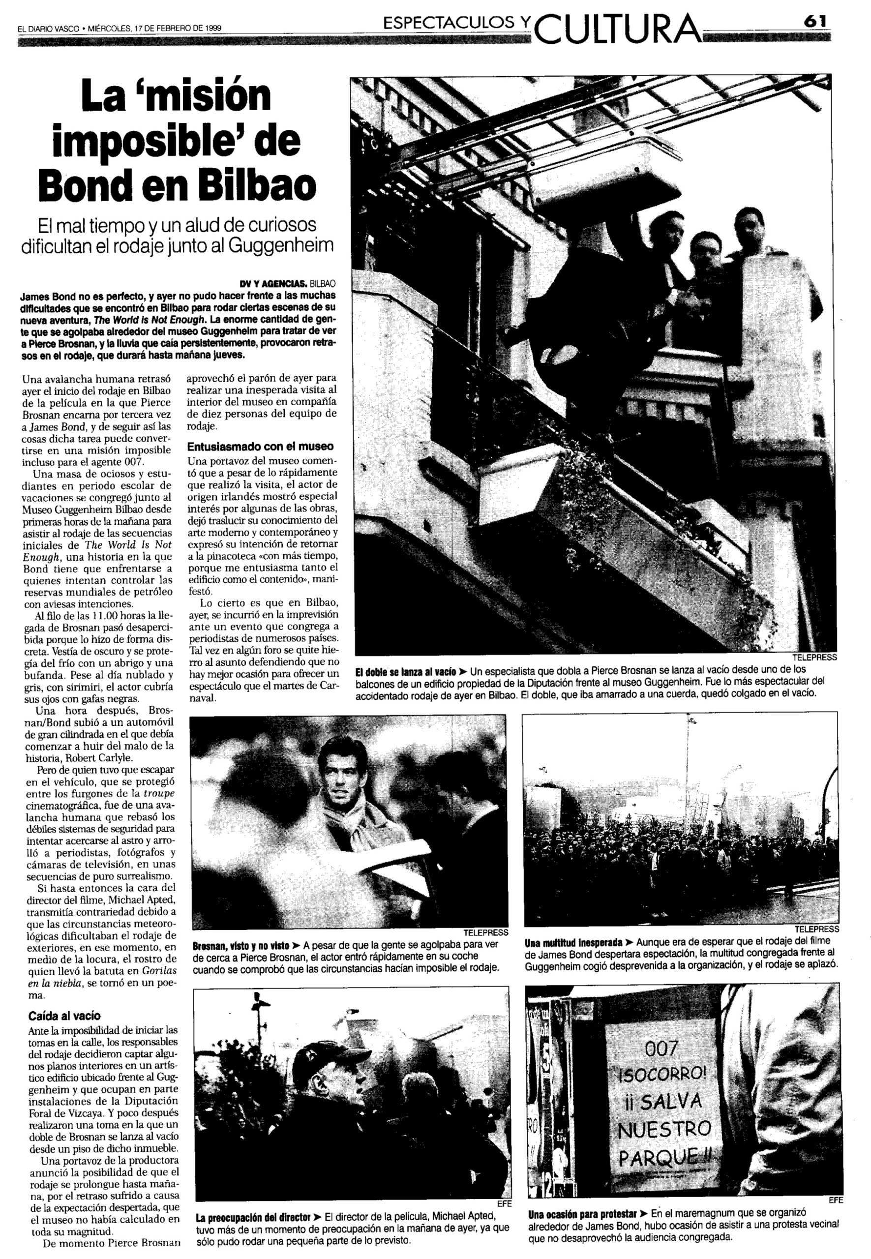 19 1999 02 17 El Diario Vasco San Sebastian 61 Rodaje Bilbao scaled