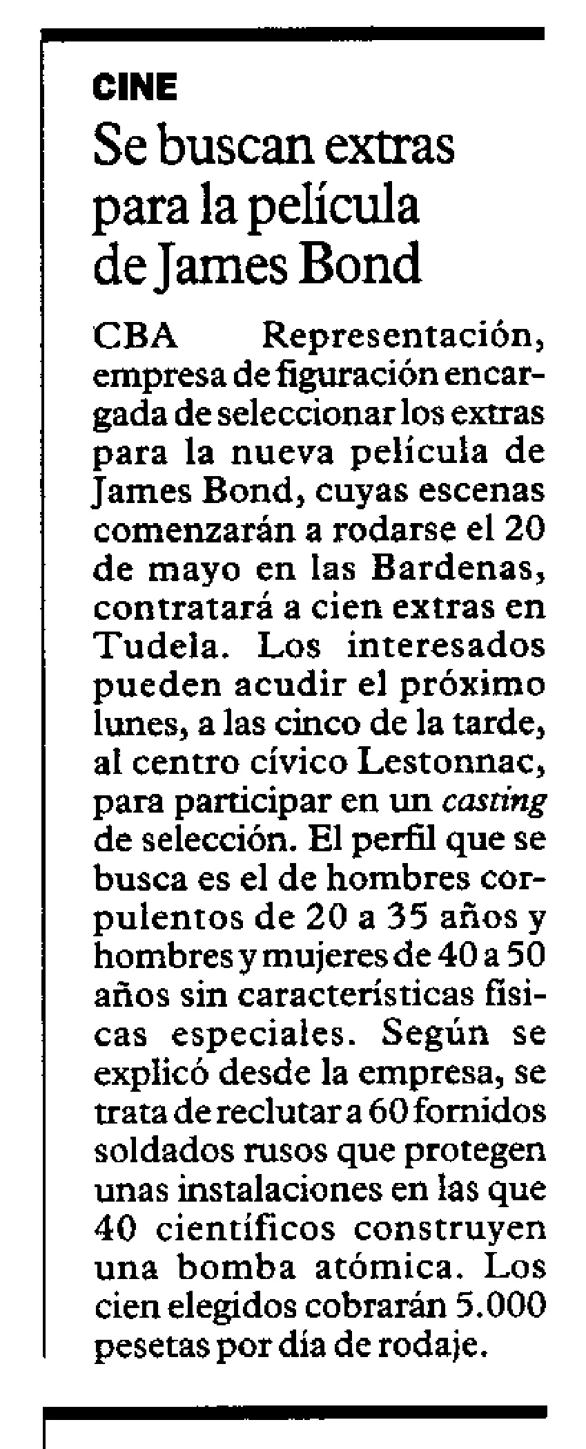 19 1999 05 12 Diario de Noticias Navarra 37 Rodaje Bardenas