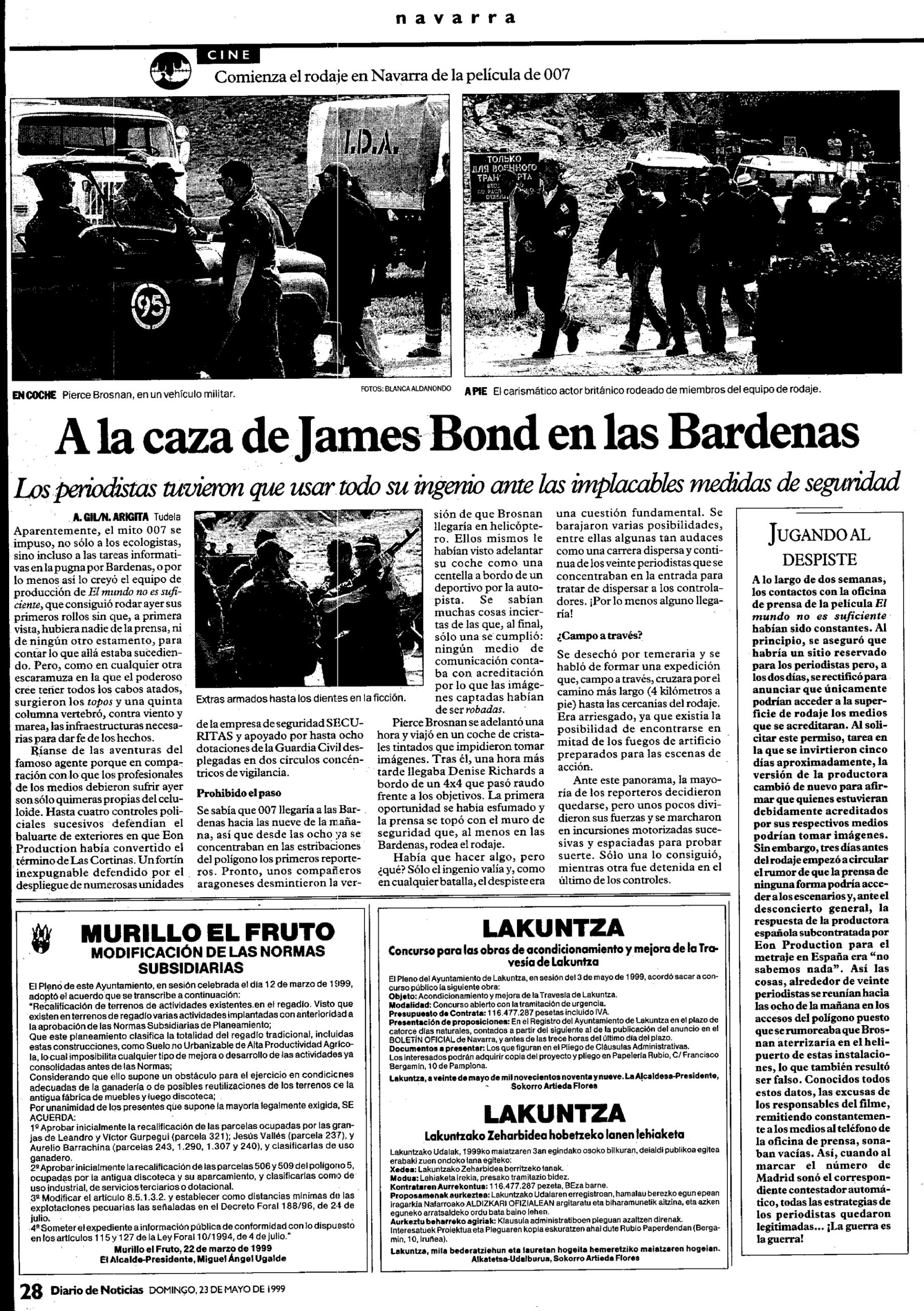 19 1999 05 23 Diario de Noticias Navarra 28 Rodaje Bardenas scaled