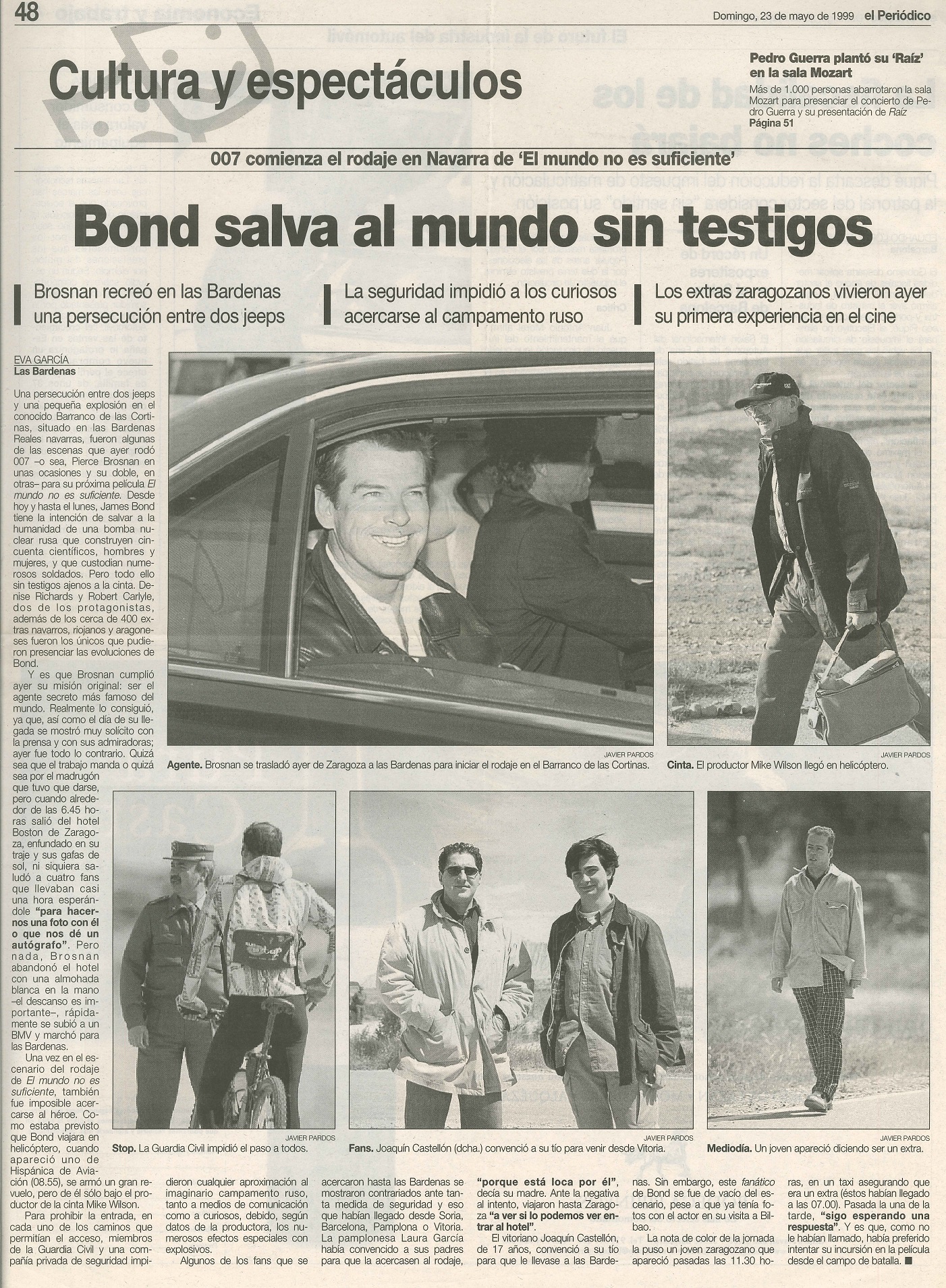 19 1999 05 23 El Periodico de Aragon 48 Rodaje Bardenas