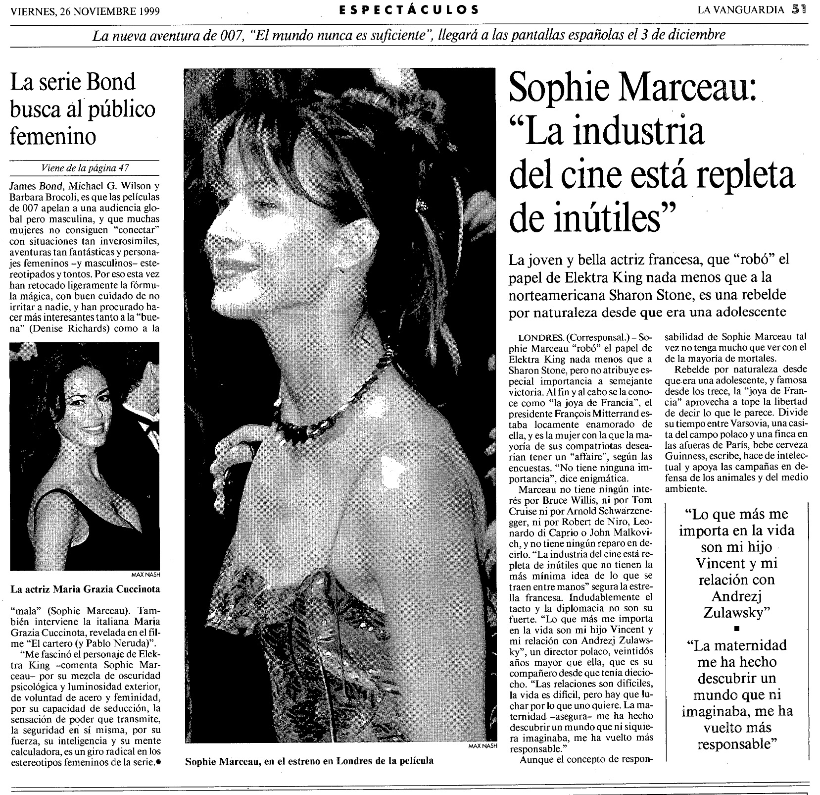 19 1999 11 26 La Vanguardia 051 Sophie Marceau