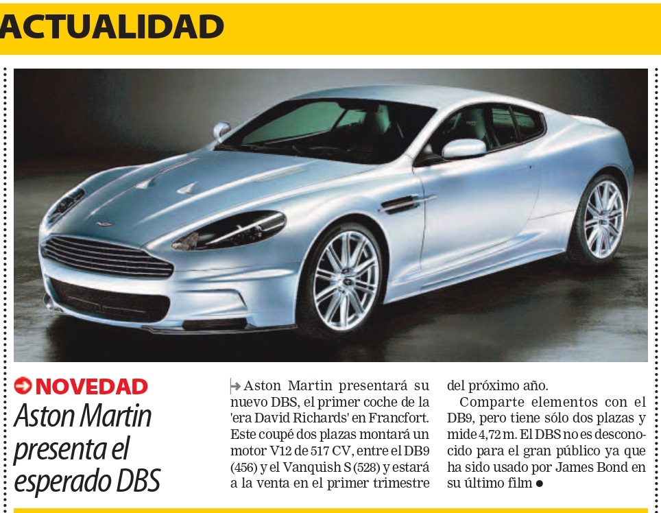 21 2007 08 25 Mundo Deportivo Barcelona 49 Aston Martin DBS